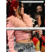 WWE Raw 2026 Masami Odate Pink Fur Trim Leather Jacket